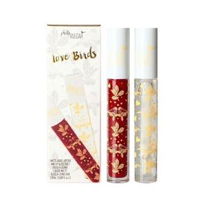 Pretty Vulgar Love Birds Lip Duo Matte Red Lipstick & High Shine Clear Lipgloss